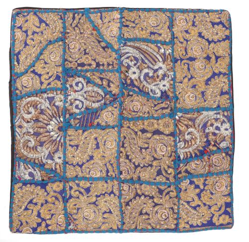 Patchwork Kissenhlle, Dekokissen Bezug aus Rajasthan, Einzelstck - Muster 19 - 40x40x0,5 cm 