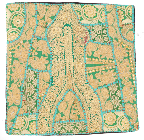 Patchwork Kissenhlle, Dekokissen Bezug aus Rajasthan, Einzelstck - Muster 24 - 40x40x0,5 cm 