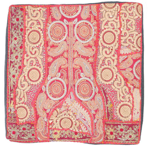 Patchwork Kissenhlle, Dekokissen Bezug aus Rajasthan, Einzelstck - Muster 25 - 40x40 cm
