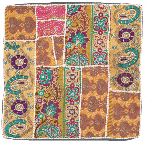 Patchwork Kissenhlle, Dekokissen Bezug aus Rajasthan, Einzelstck - Muster 30 - 40x40 cm