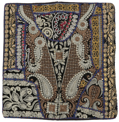 Patchwork Kissenhlle, Dekokissen Bezug aus Rajasthan, Einzelstck - Muster 32 - 40x40x0,5 cm 