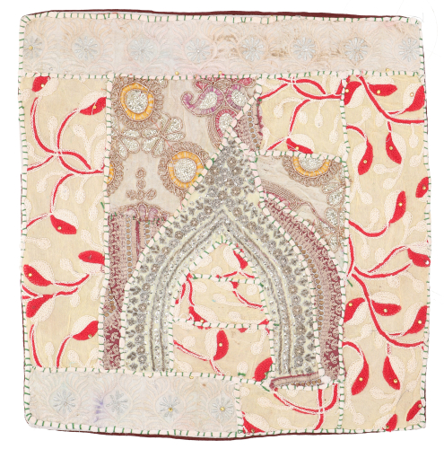 Patchwork Kissenhlle, Dekokissen Bezug aus Rajasthan, Einzelstck - Muster 36 - 40x40 cm