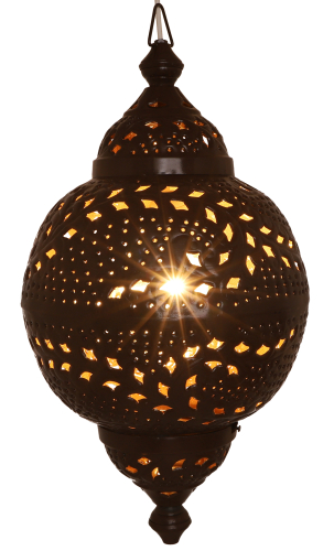 Metall Deckenleuchte in marrokanischem Design, orientalische Deckenlampe - Design 1 - 65x30x30 cm 
