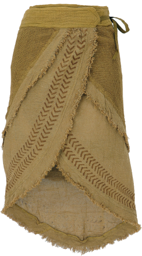 Goa wrap skirt, tribal layered look skirt, boho skirt - massala/1