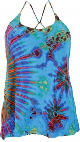 Batik hippie top - turquoise