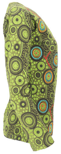 Besticktes Langarmshirt Hippie chic Retro - gr�n