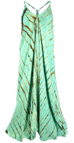 Batik maxi dress, beach dress, summer dress, long dress - green
