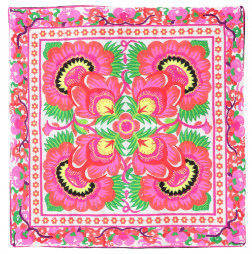 Ethno cushion cover Chiang Mai - pink/white - 40x40x0,5 cm 