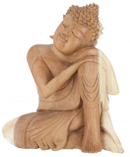 Sitzender Buddha Statue, Holzbuddha, Buddhafigur, Handarbeit 30 cm - Design 12