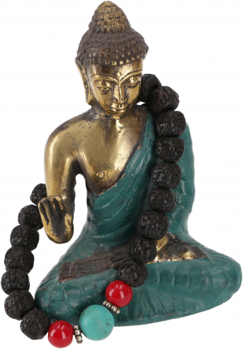 Mala Armband, tibetische Handmala - Radruksha Samen/Trkis