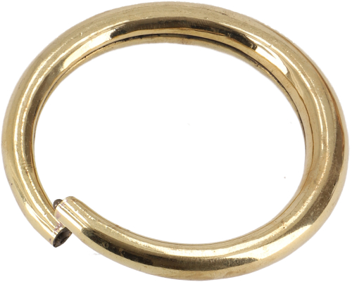 Indian tribal bracelet made of brass, simple boho bracelet, Kada bracelet - 6,5 cm gold