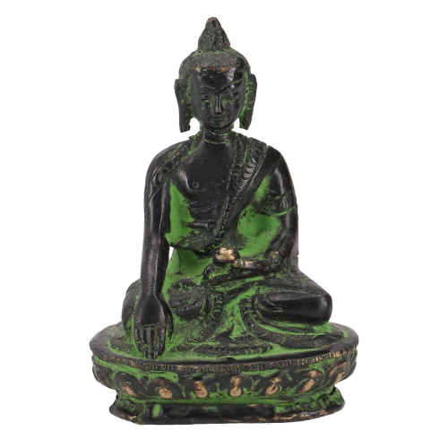 Buddha Statue Ratnasambhava aus Messing Bhumisparsa Varada Mudra 8 cm - Modell 6
