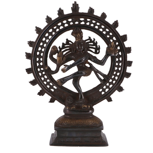 Brass figure, statue Shiva in a wreath of fire 29 cm - motif 8