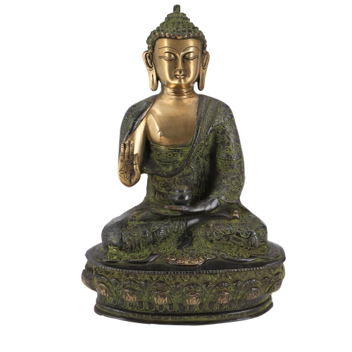 Brass Buddha statue Amoghasiddhi Buddha 32 cm - Model 1
