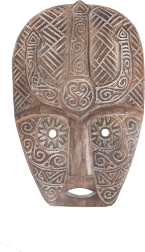 Maske, Ethno Maske, geschnitzte Maske - Modell 6 - 45x30x4 cm 