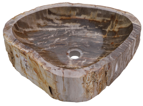 Solid fossil wood countertop washbasin, wash bowl, natural stone washbasin - Model 4 - 15x50x40 cm 