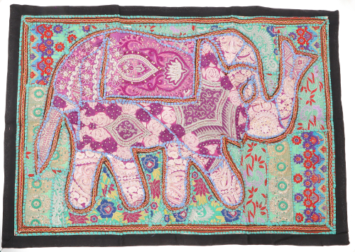 Orientalischer Elefant Tischlufer, Wandbehang, Einzelstck 95*65 cm - Motiv 5