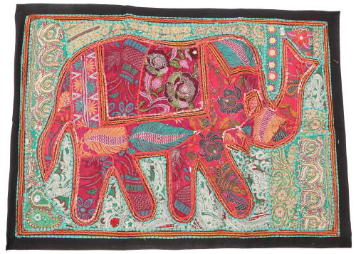 Orientalischer Elefant Tischlufer, Wandbehang, Einzelstck 95*65 cm - Motiv 25