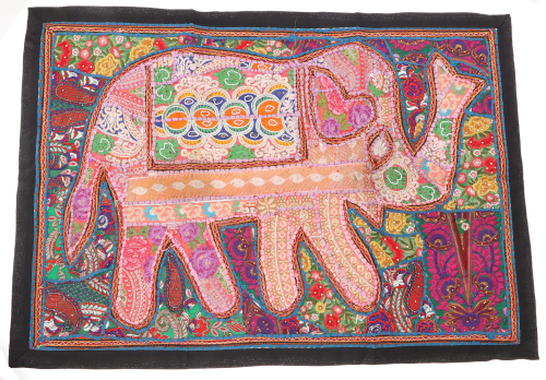 Orientalischer Elefant Tischlufer, Wandbehang, Einzelstck 95*65 cm - Motiv 9