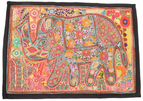 Orientalischer Elefant Tischlufer, Wandbehang, Einzelstck 95*65 cm - Motiv 28