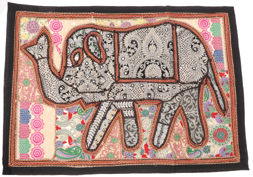 Orientalischer Elefant Tischlufer, Wandbehang, Einzelstck 95*65 cm - Motiv 22