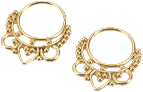 Creole, septum ring, nose ring, nose piercing, mini earring, ear piercing - model 16 1,5 cm