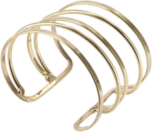 Indian bracelet brass, boho bracelet, tribal jewelry - gold - 4,5 cm 7 cm