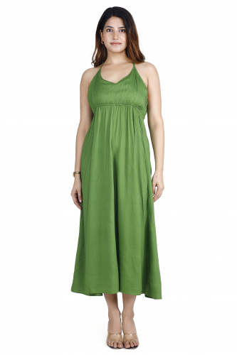 Summer dress, maxi dress, beach dress, hippie dress - green