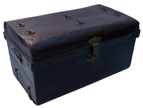 Old tin case antique metal case - model 1 - 33x62x38 cm 