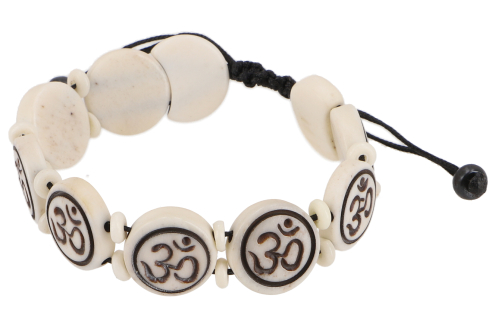 Buddhist bracelet OM - white model 6
