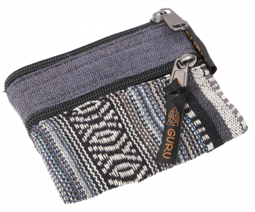 Ethno wallet, purse - gray - 9x11 cm