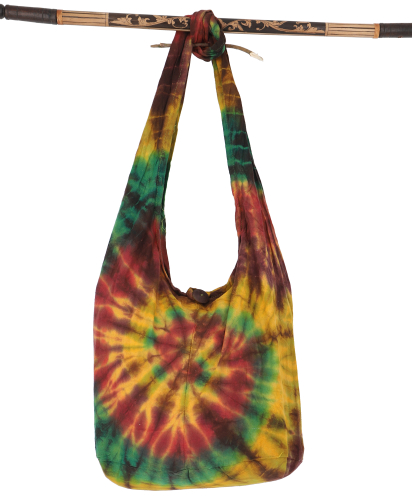Batik Sadhu Bag, Hippie Tasche, Goa Schulterbeutel, bunte Batik Tasche - grn - 40x35x15 cm 