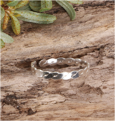 Silver toe ring - Meander 5 - 0,2 cm 1,5 cm