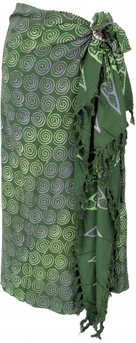 Bali Batik Sarong, Wandbehang, Wickelrock, Sarongkleid, Strand Tuch - Design 42/gr�n - 160x100 cm