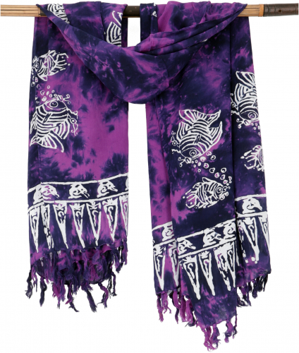 Bali batik sarong, wall hanging, wrap skirt, sarong dress, beach cloth - design 43/purple - 160x100 cm