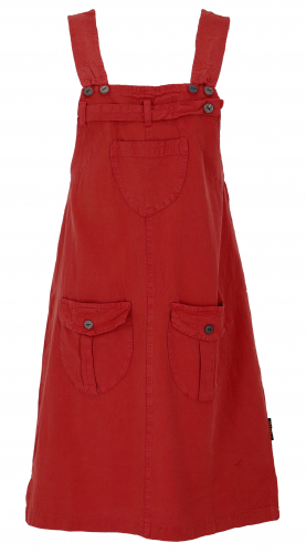 Bib skirt, strap dress, hippie skirt - rust red
