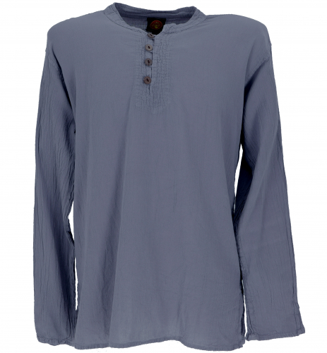 Casual shirt, yoga shirt, slip-on shirt, goa shirt - dove blue
