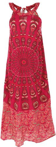 Long boho summer dress, Indian maxi dress - light bordeaux red