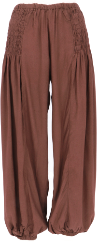 Airy muck trousers, boho harem pants, bloomers - light brown