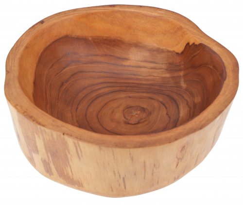 Small fruit bowl, wooden bowl decorative object made of burl wood - Model 7 - 11x26x23 cm 