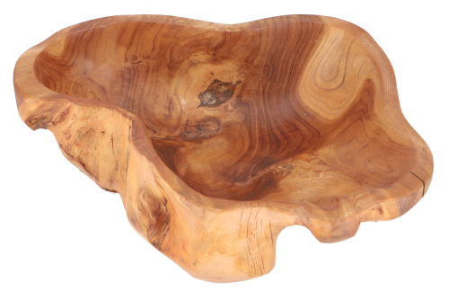 Small fruit bowl, wooden bowl decorative object made of burl wood - Model 8 - 10x35x27 cm 