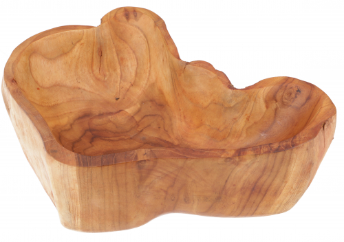 Small fruit bowl, wooden bowl decorative object made of burl wood - Model V4 - 10x36x22 cm 