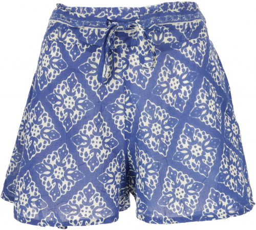 Lightweight panties, cotton print shorts - indigo