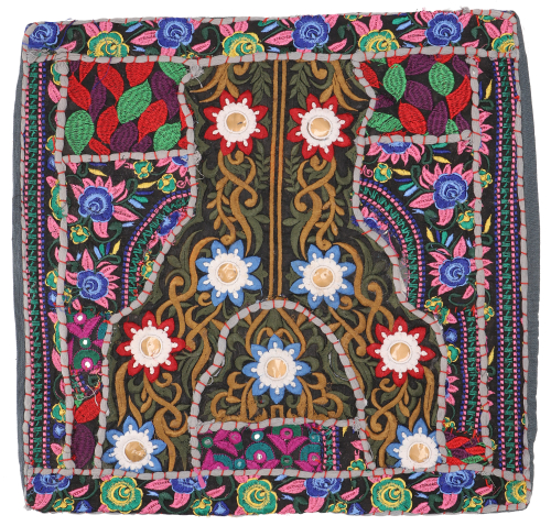 Patchwork Kissenhlle, Dekokissen Bezug aus Rajasthan, Einzelstck - Muster 55 - 40x40 cm