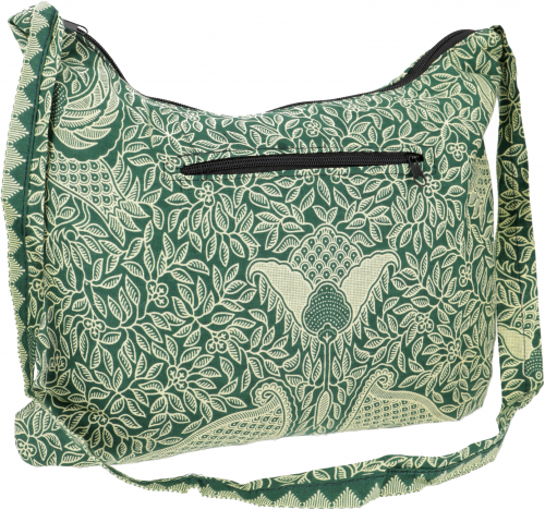 Ethno shoulder bag, hippie bag, exotic shoulder bag - green - 30x40x10 cm 