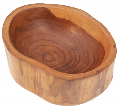 Heavy fruit bowl, wooden bowl decorative object made of burl wood - Model 6 - 11x30x25 cm 