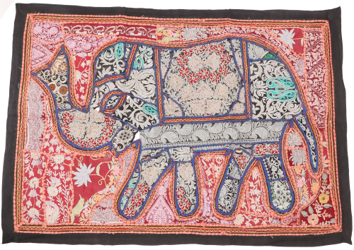 Oriental elephant table runner, wall hanging, single piece 95*65 cm - motif 10