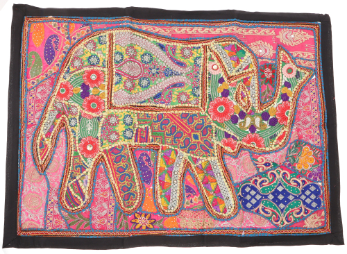 Oriental elephant table runner, wall hanging, single piece 95*65 cm - motif 11
