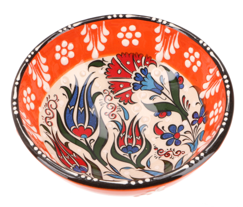 1 Stk. Orientalische Keramikschssel, Schale, Dekoschale, handbemalt -  12 cm / Modell 41