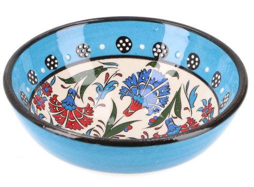 1 Stk. Orientalische Keramikschssel, Schale, Dekoschale, handbemalt -  12 cm / Modell 2
